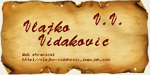 Vlajko Vidaković vizit kartica